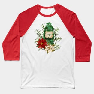 Christmas Lantern With Evergreens Baseball T-Shirt